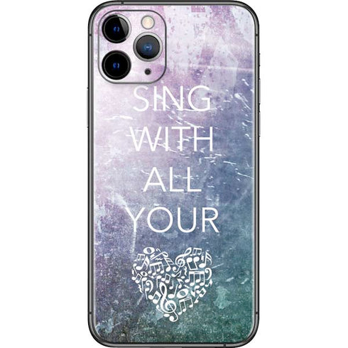 Sing With All Your Heart iPhone 11 Pro Skin
